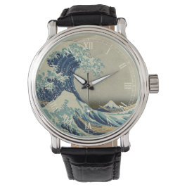 Reloj De Pulsera Arte japonés vintage, la gran ola de Hokusai