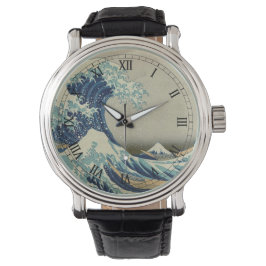 Reloj De Pulsera Arte japonés vintage, la gran ola de Hokusai