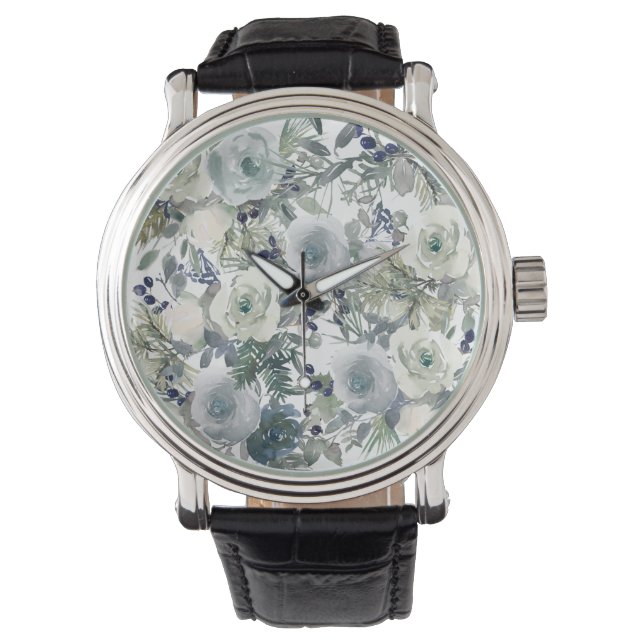 Reloj De Pulsera Arte Jardín de flores (Anverso)