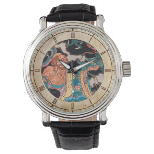 Reloj De Pulsera Arte legendario japonés clásico del dragón del