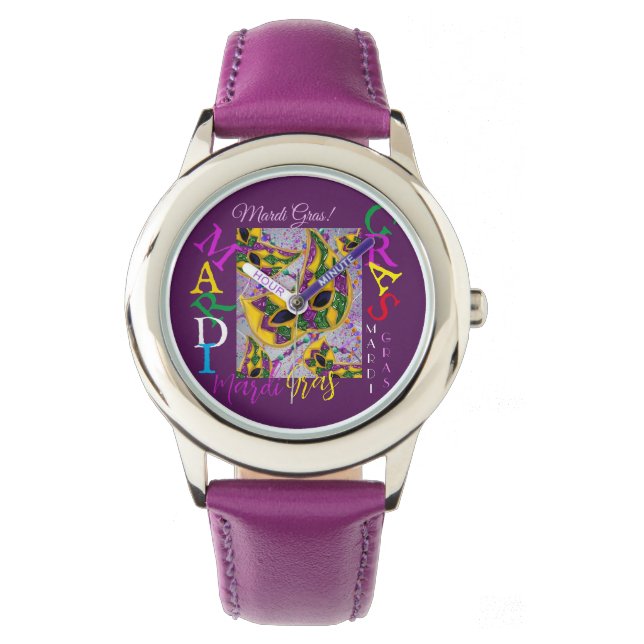 RELOJ DE PULSERA ARTE MARDI GRAS (Anverso)