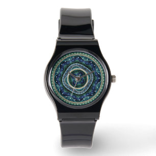 Reloj De Pulsera Arte Místico Gran Mandala Fractal Real Julián
