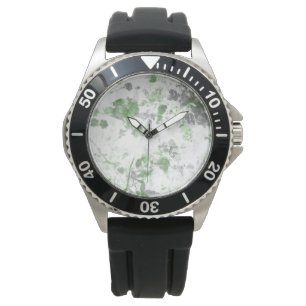 Reloj De Pulsera Arte moderno de patrón floral y mezcla de textura