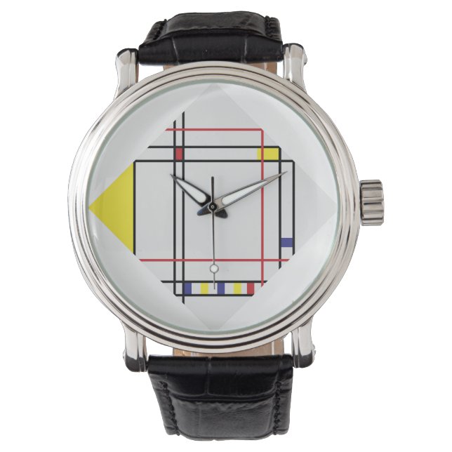 Reloj De Pulsera Arte Mondriano de PixDezines (Anverso)
