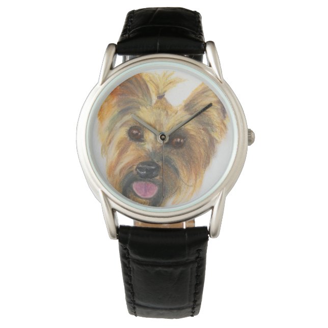 Reloj De Pulsera Arte Original de Boston Terrier (Anverso)