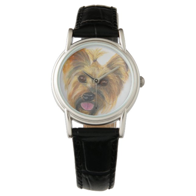 Reloj De Pulsera Arte Original de Boston Terrier (Anverso)