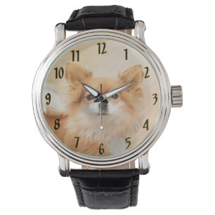 Reloj De Pulsera Arte original de la pintura de perro de Chihuahua,