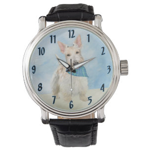 Reloj De Pulsera Arte original de pintura de perros de cerdo de Whe