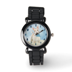Reloj De Pulsera Arte original de pintura de perros de cerdo de Whe