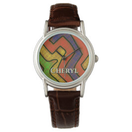 Reloj De Pulsera Arte Original Único con Nombre Personalizado