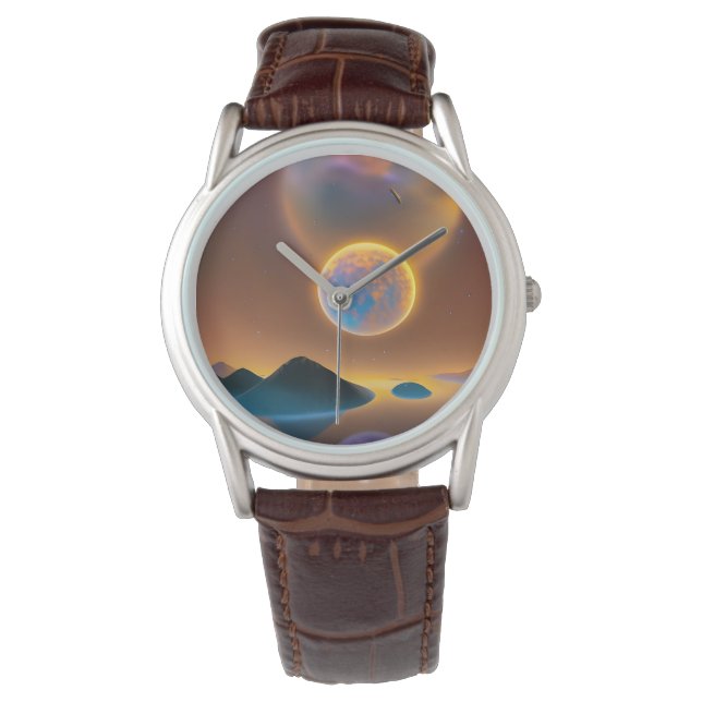 Reloj De Pulsera Arte paisajístico lunar (Anverso)