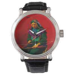 Reloj De Pulsera Arte Pop Cherokee Nativo Americano
