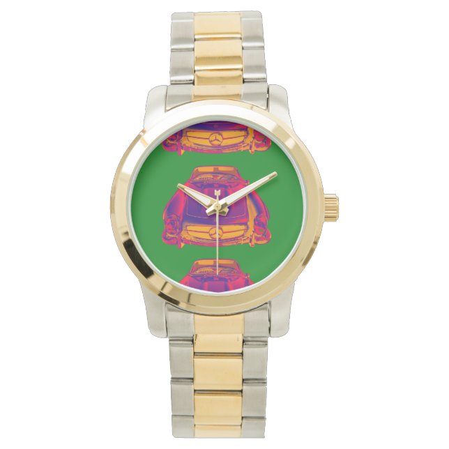 Reloj De Pulsera Arte pop convertible Mercedes Benz 300 SL (Anverso)