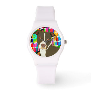 Reloj De Pulsera Arte pop del retrato de Pitbull