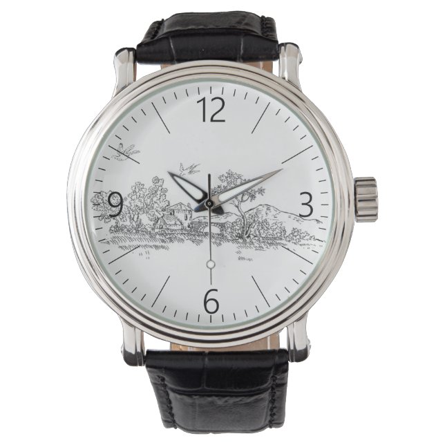 Reloj De Pulsera Arte rural antiguo (Anverso)