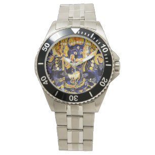 Reloj De Pulsera Arte tibetano oriental fresco del tatuaje de dios
