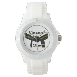 Reloj De Pulsera Artes marciales correa negra de primer grado