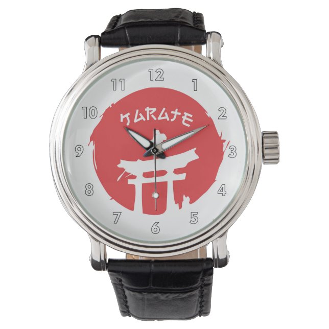 Reloj De Pulsera Artes marciales Karate Combatiendo (Anverso)