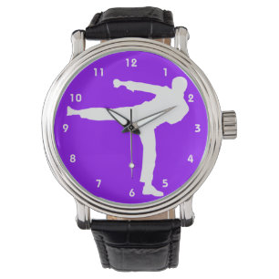 Reloj De Pulsera Artes marciales violetas púrpura