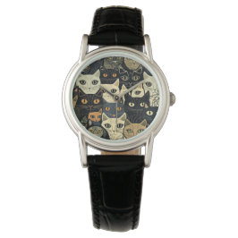 Reloj De Pulsera Artesanía del patrón de gato