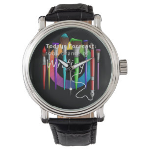 Reloj De Pulsera Artista divertida pincel pintador cepillado rueda 