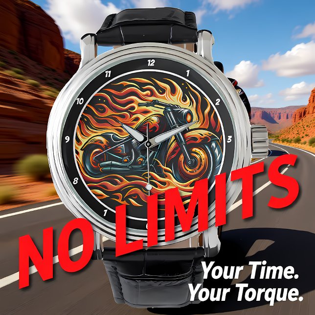 Reloj De Pulsera Artistic Illustration of a Motorcycle. (Subido por el creador)