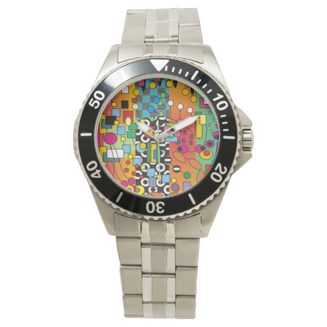 Reloj De Pulsera Artsy Resumen Watch Multicololorizado (Anverso)