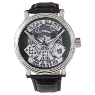 Reloj De Pulsera Ases y Ochos Cowboy Skull