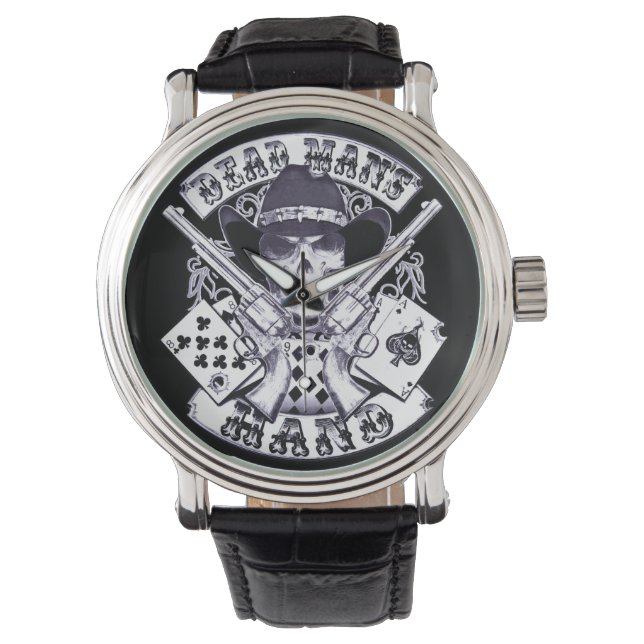 Reloj De Pulsera Ases y Ochos Cowboy Skull (Anverso)