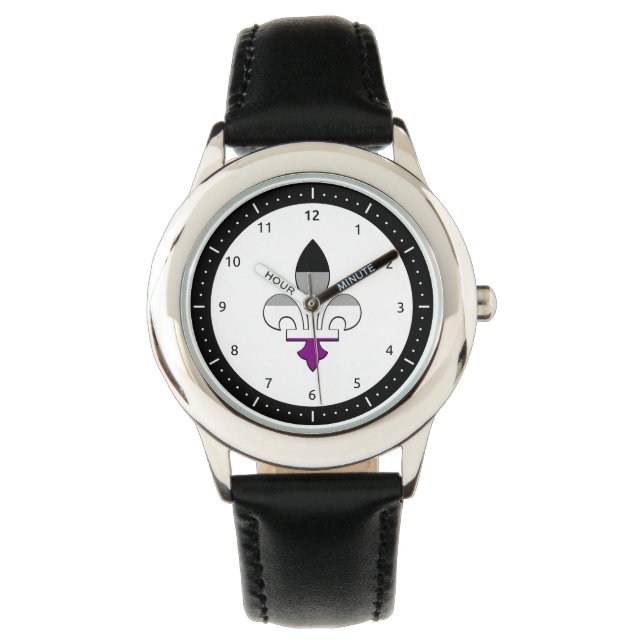 Reloj De Pulsera Asexualidad orgullo fleur-de-lis Watch (Anverso)