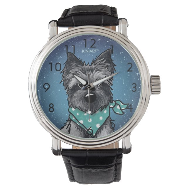 Reloj De Pulsera Ash Cairn Terrier Writing Watch (Anverso)
