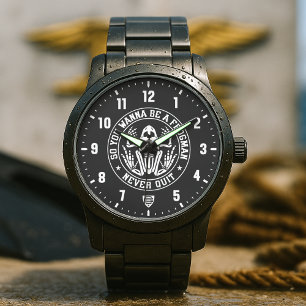 Reloj De Pulsera Así que Quieres Ser un Parche de Frogman Negro
