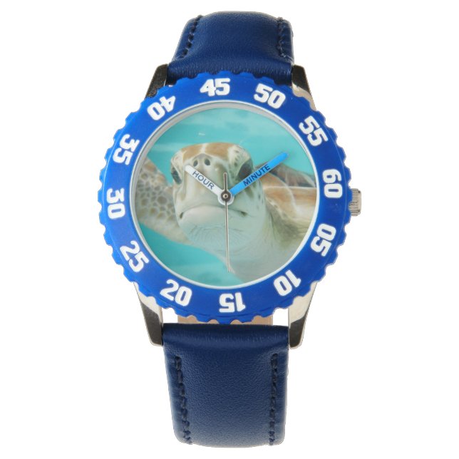 RELOJ DE PULSERA ASIENTO. TORTUGA CUIDADA (Anverso)