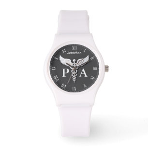 Reloj De Pulsera Asistente Médico de Caducto de Limpieza Blanca