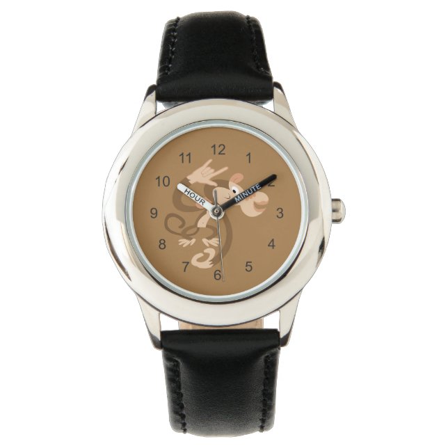 Reloj De Pulsera ASL I Love You Monkey Watch (Anverso)