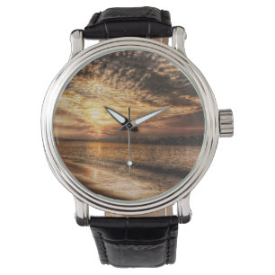 Reloj De Pulsera Asombroso amanecer en la playa