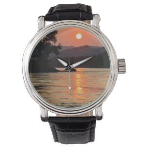 Reloj De Pulsera Asombroso amanecer sobre el río Katun