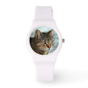 Reloj De Pulsera Asombroso retrato artístico del gato de Tabby