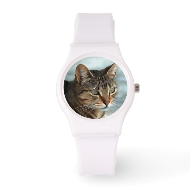 Reloj De Pulsera Asombroso retrato artístico del gato de Tabby (Anverso)