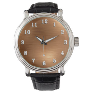 Reloj De Pulsera Aspecto de cobre cepillado