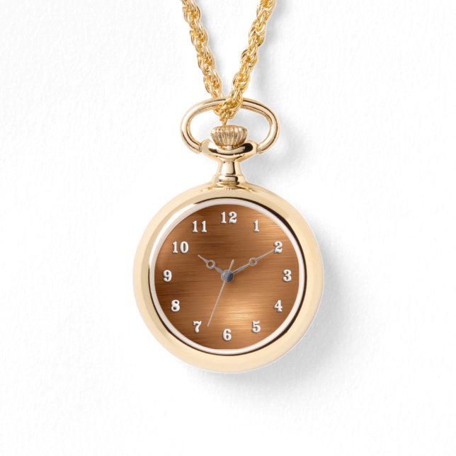 Reloj De Pulsera Aspecto de cobre cepillado (Anverso)