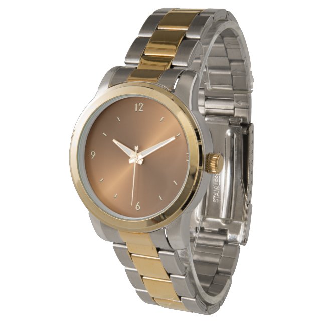 Reloj De Pulsera Aspecto de cobre cepillado 2 (Angular)