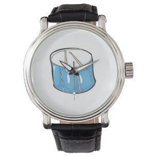 Reloj De Pulsera aspecto dibujado a mano en azul tambor.png