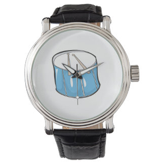 Reloj De Pulsera aspecto dibujado a mano en azul tambor.png