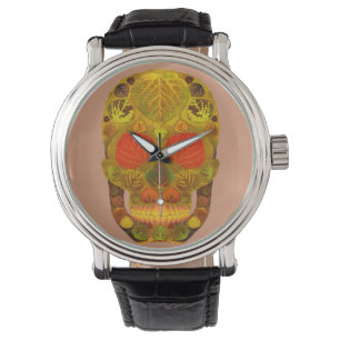 Reloj De Pulsera Aspen Leaf Skull 12