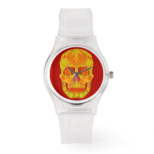 Reloj De Pulsera Aspen Leaf Skull 13