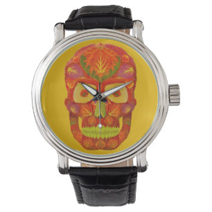 Reloj De Pulsera Aspen Leaf Skull 16