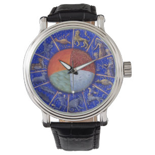 RELOJ DE PULSERA ASTROLOGÍA ANTIGUA, RÓTULOS ZODIACALES Y CUATRO EL
