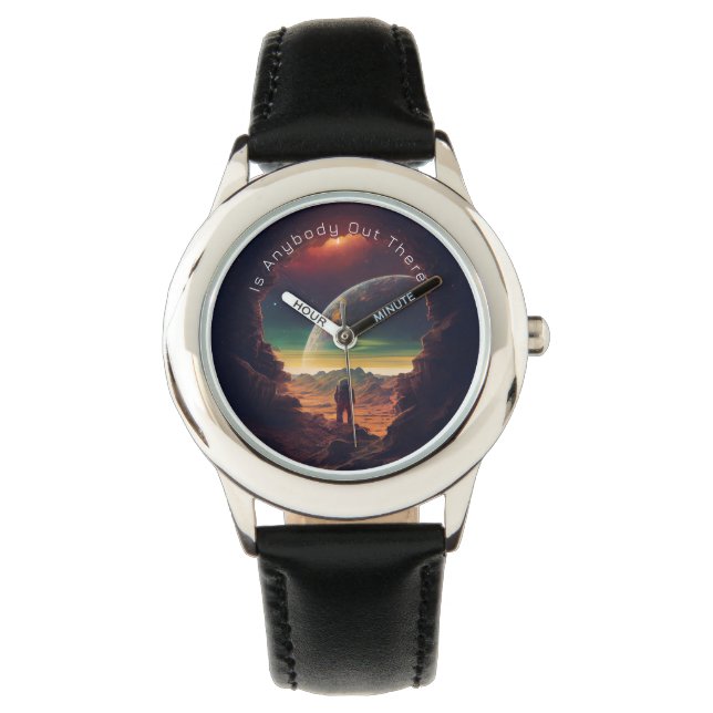 Reloj De Pulsera Astronauta Cave Space Planets Sun (Anverso)