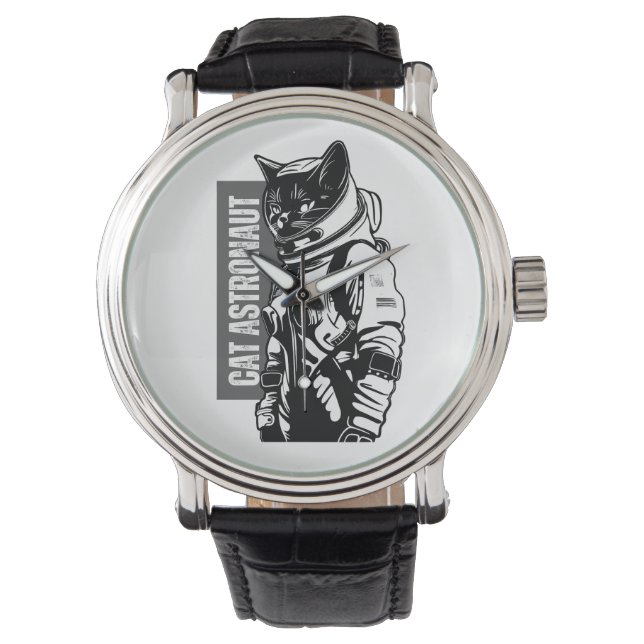 Reloj De Pulsera Astronauta Gato  (Anverso)